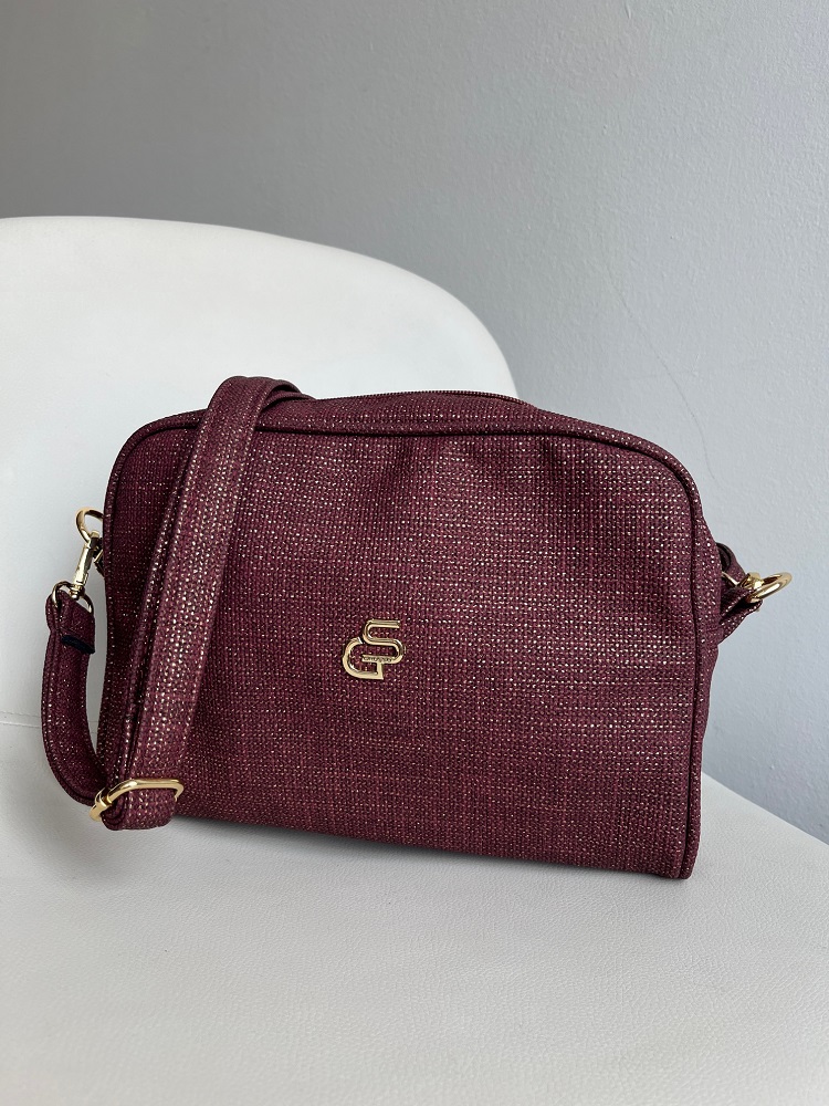 Bordová crossbody GROSSO jednoduchá a elegantná