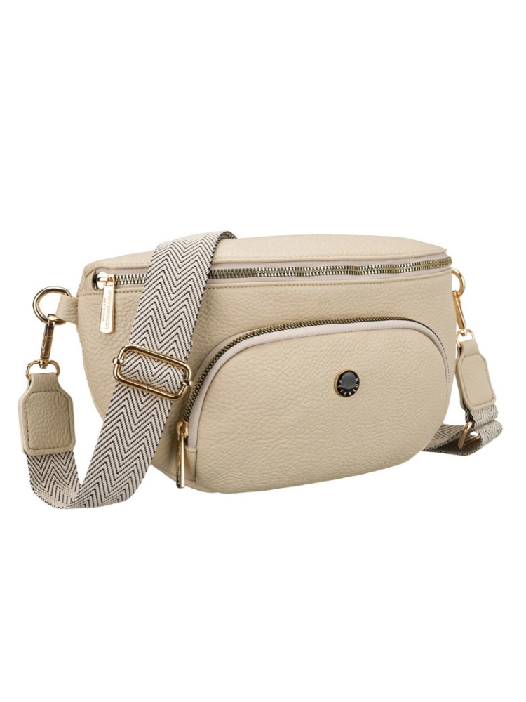 Béžová crossbody kabelka Peterson – praktická basic kabelka na každý deň