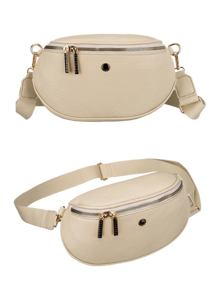 Béžová crossbody kabelka Peterson – praktická basic kabelka na každý deň