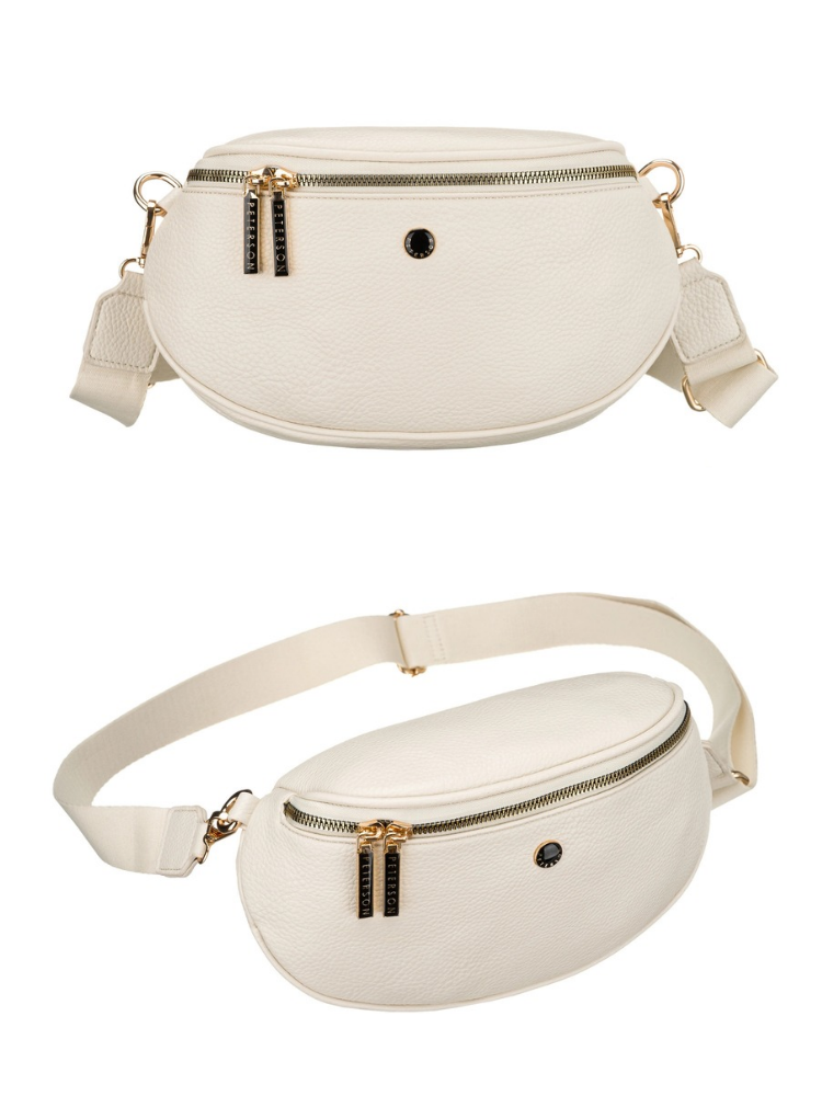Krémová crossbody kabelka Peterson – praktická basic kabelka na každý deň