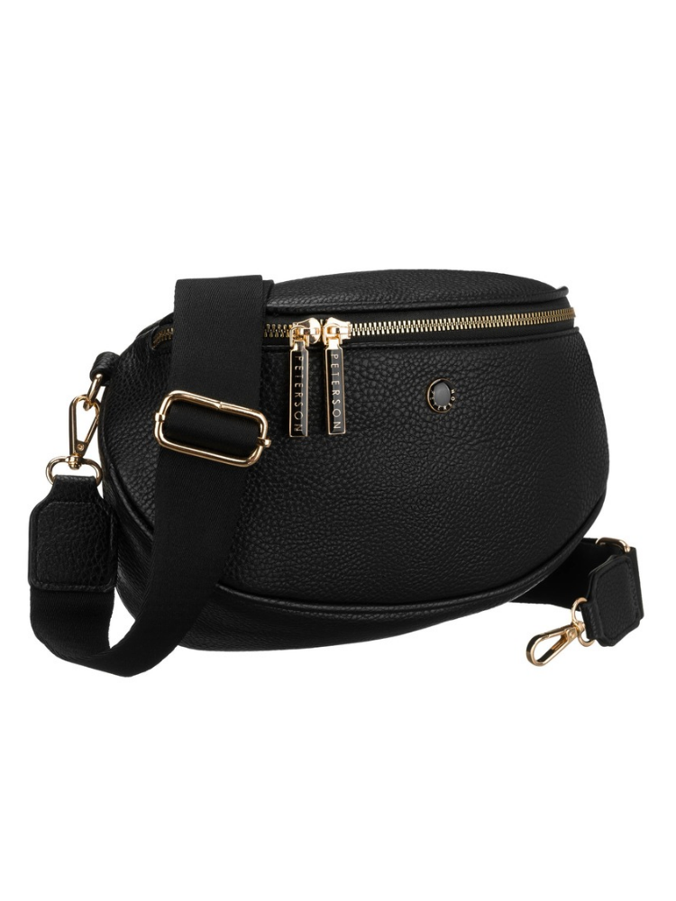 Čierna crossbody kabelka Peterson – praktická basic kabelka na každý deň