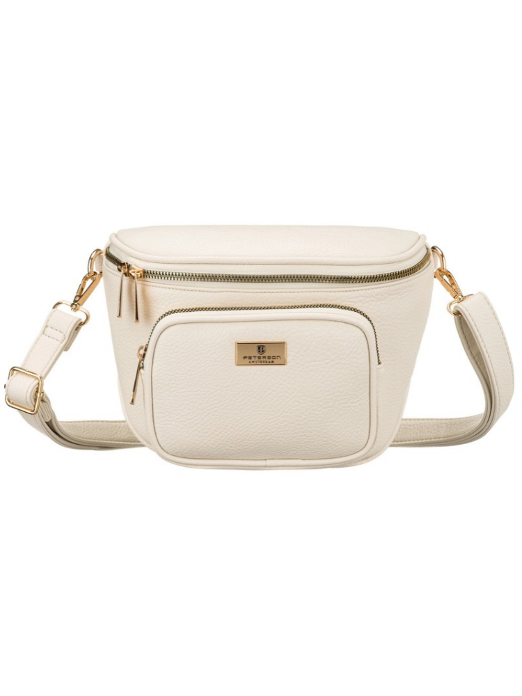 Krémová crossbody kabelka Peterson – praktická basic kabelka na každý deň