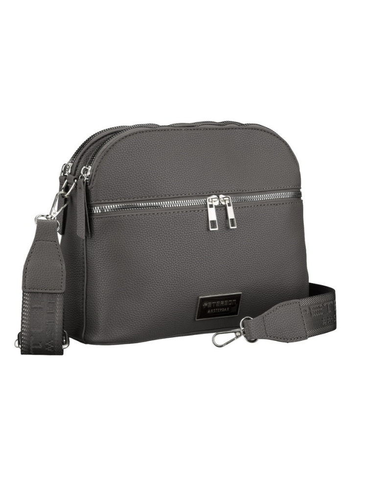 Sivá crossbody kabelka – elegantná. priestranná a dokonale organizovaná