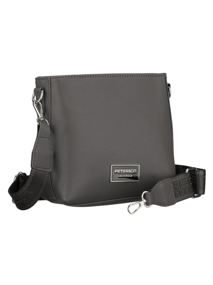 Sivá crossbody kabelka Peterson – praktická basic kabelka na každý deň