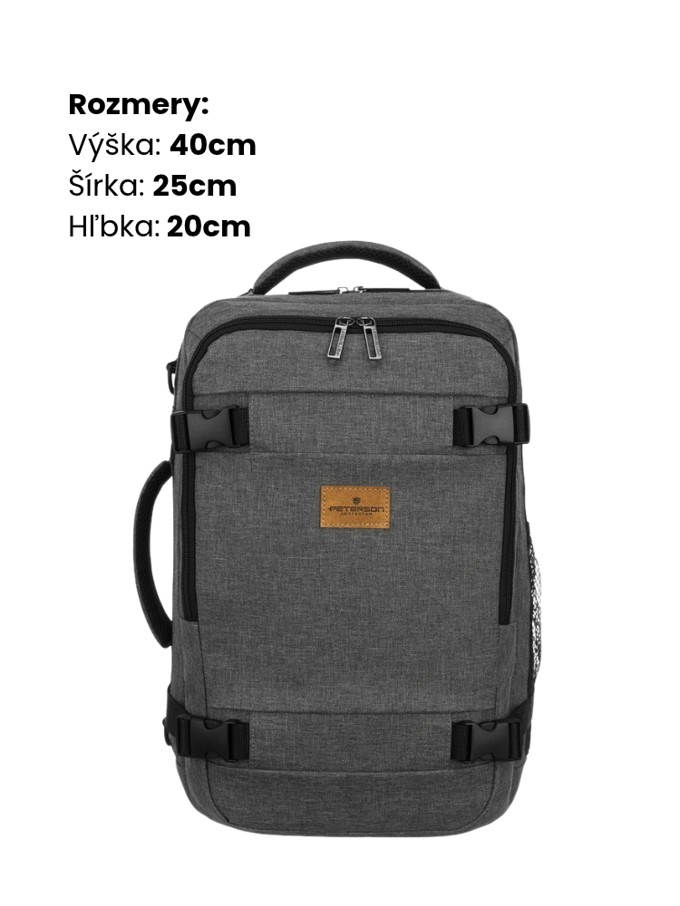 Cestovný batoh SIKORKA sivý – štýlový a praktický spoločník na cesty