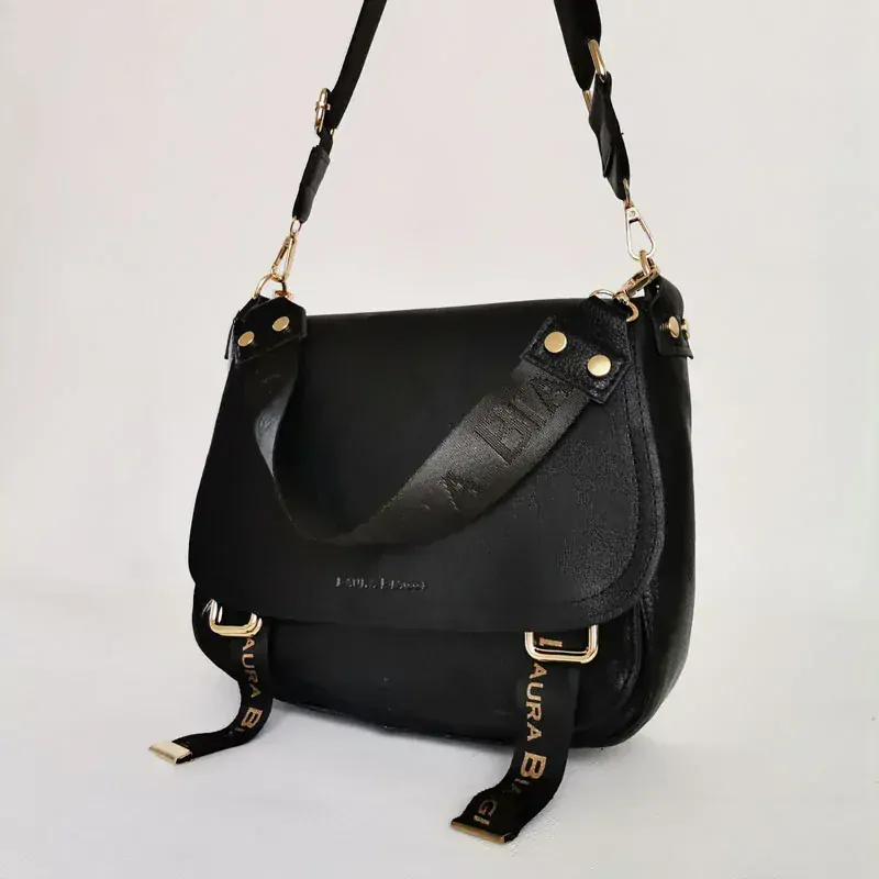 Čierna crossbody kabelka Laura Biaggi DX-F235-black ECO