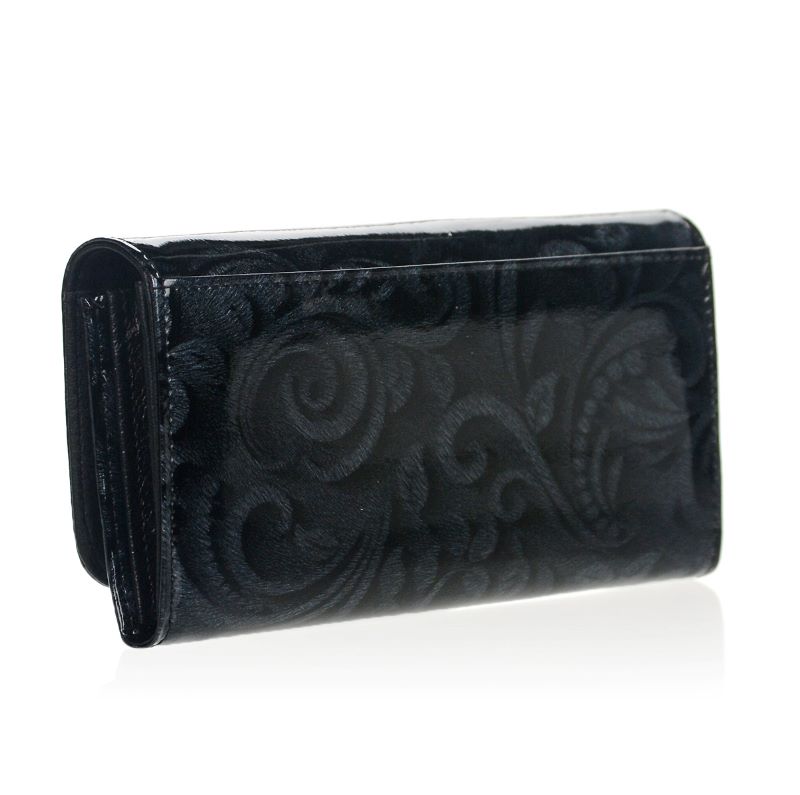 Dámska lakovaná kožená peňaženka GROSSO GS-76110-JXW-black