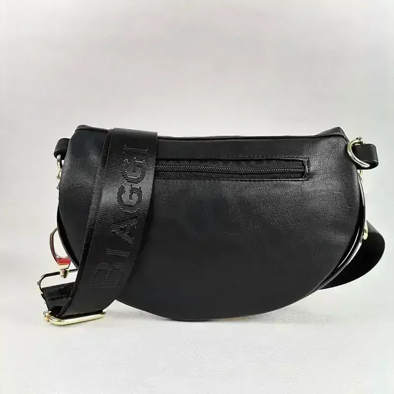 Čierna dámska ľadvinka Laura Biaggi - elegantná crossbody