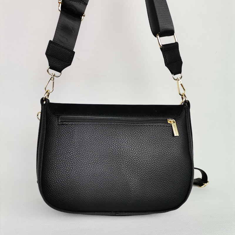Čierna crossbody kabelka s dvoma ramienkami Laura Biaggi DX-F290-blackMAT