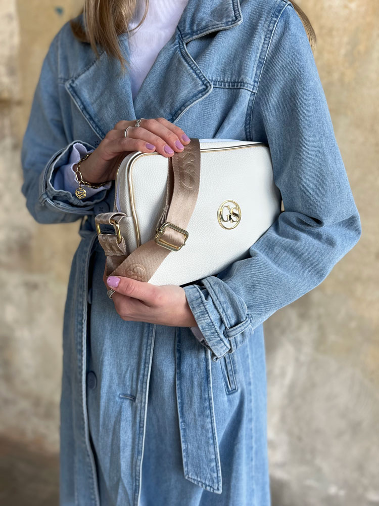 Biela crossbody kabelka GROSSO GS-77-white