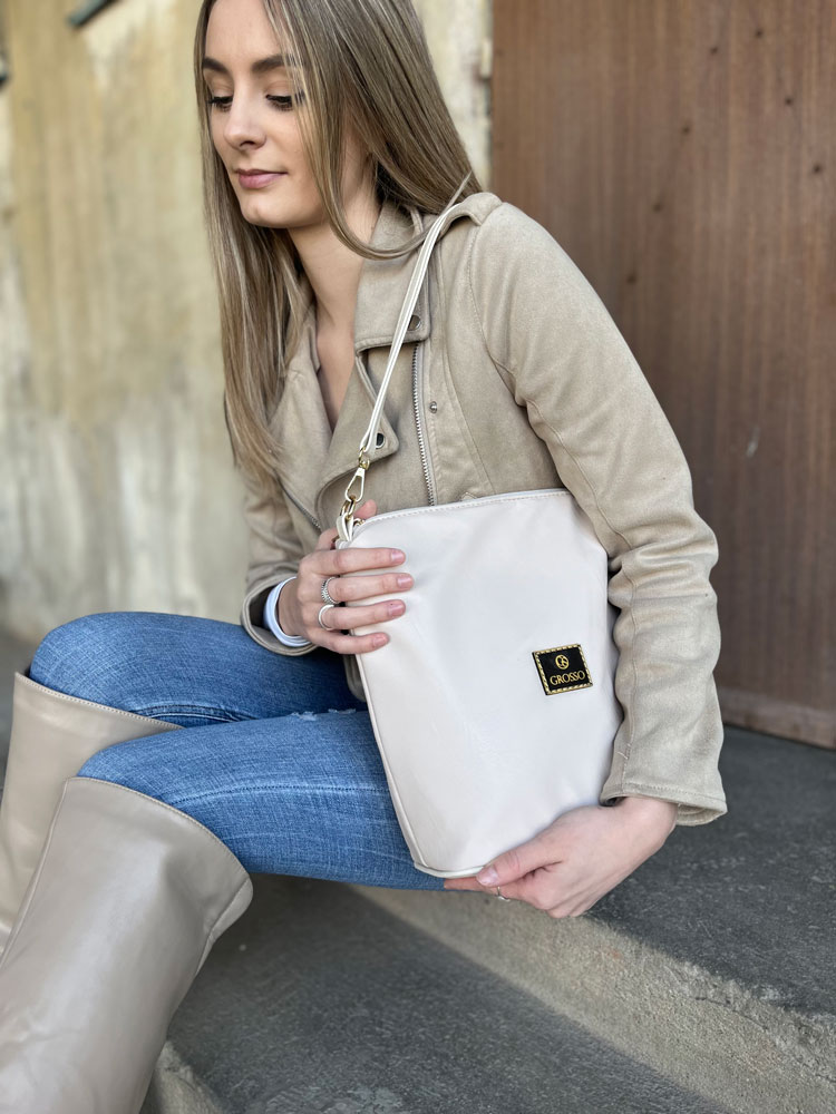 Kabelka na rameno/crossbody GROSSO GS-JPS022-creamNEW