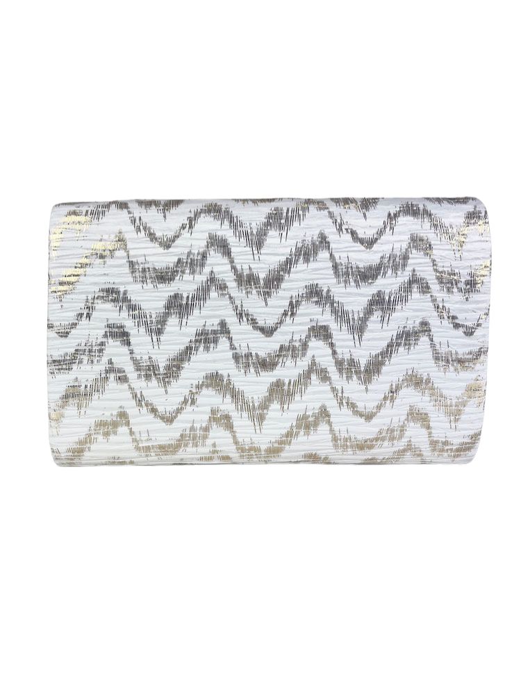 Bielo-zlatá listová kabelka P0244-6.2.11-white