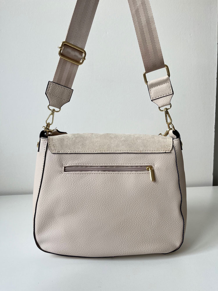 Béžová crossbody Laura Biaggi - praktická kabelka do práce