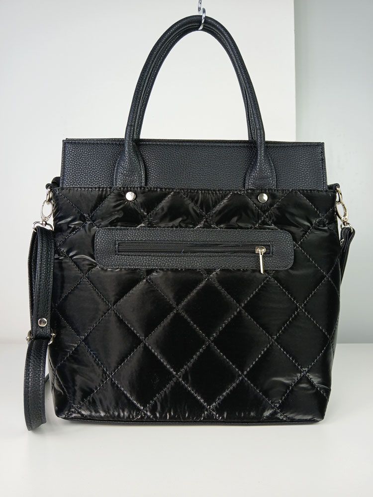 Šuštiaková kabelka na rameno GROSSO GS-3104-blackLESK