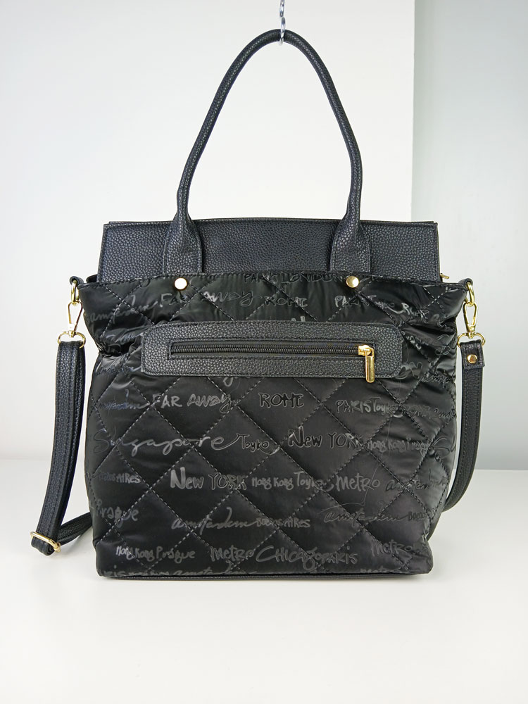 Šuštiaková kabelka na rameno GROSSO GS-3104-black