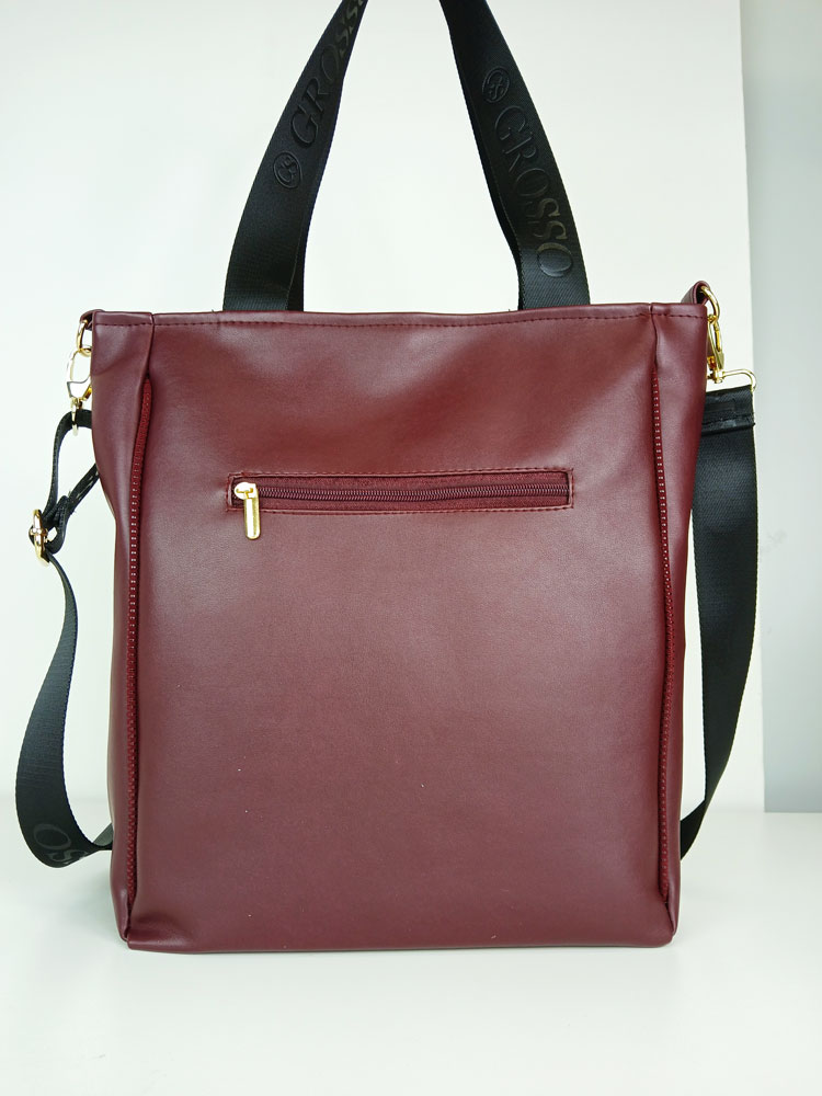 Bordová kabelka na rameno GROSSO GS-116-bordo