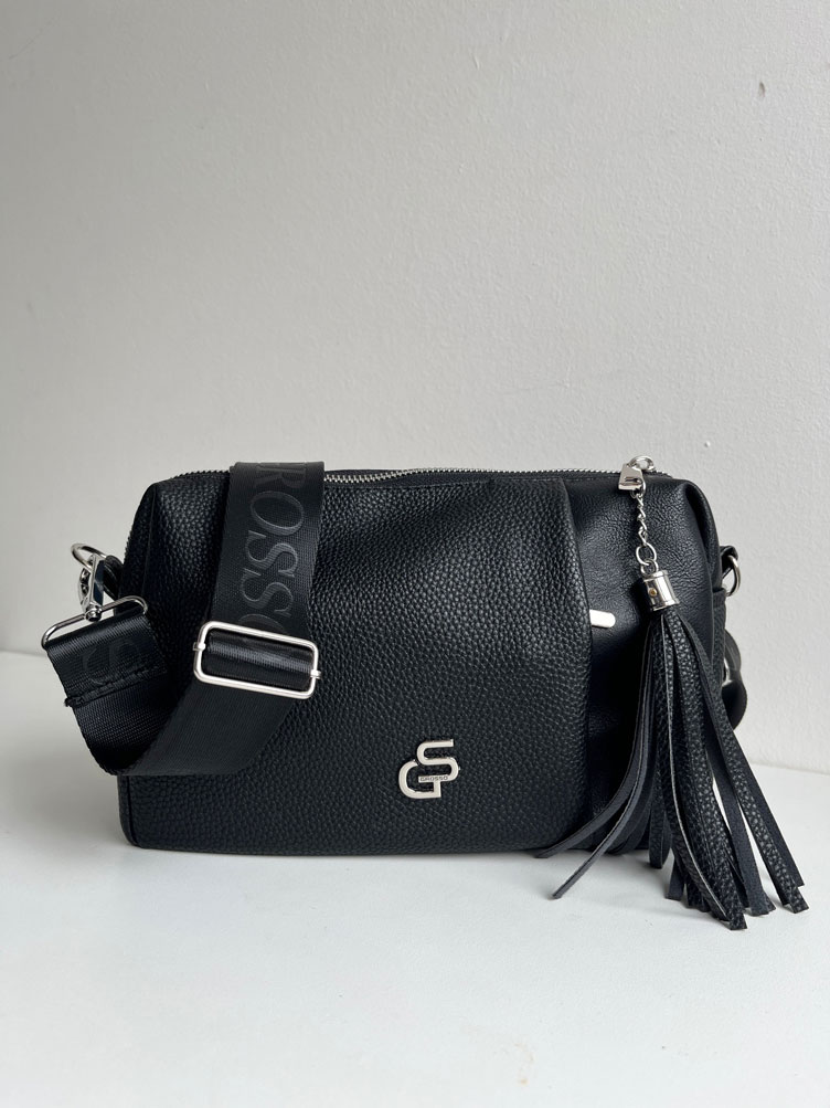 Čierna crossbody kabelka GROSSO - praktická na každý deň