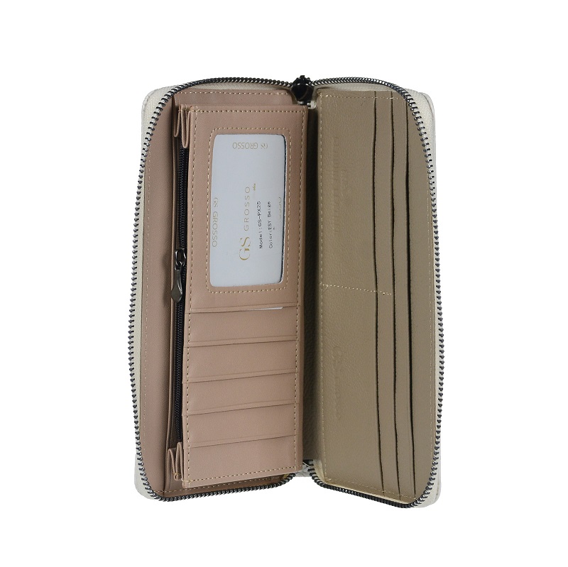 Dámska kožená peňaženka GROSSO GS-PX25-DSF-beige