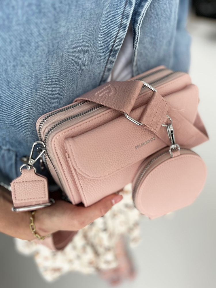 Ružová crossbody/peňaženka F-Y-90-4-pink