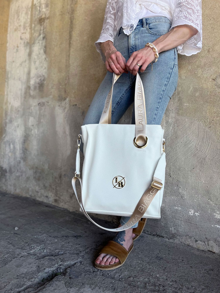 Biela kabelka Laura Biaggi DX-2038-white