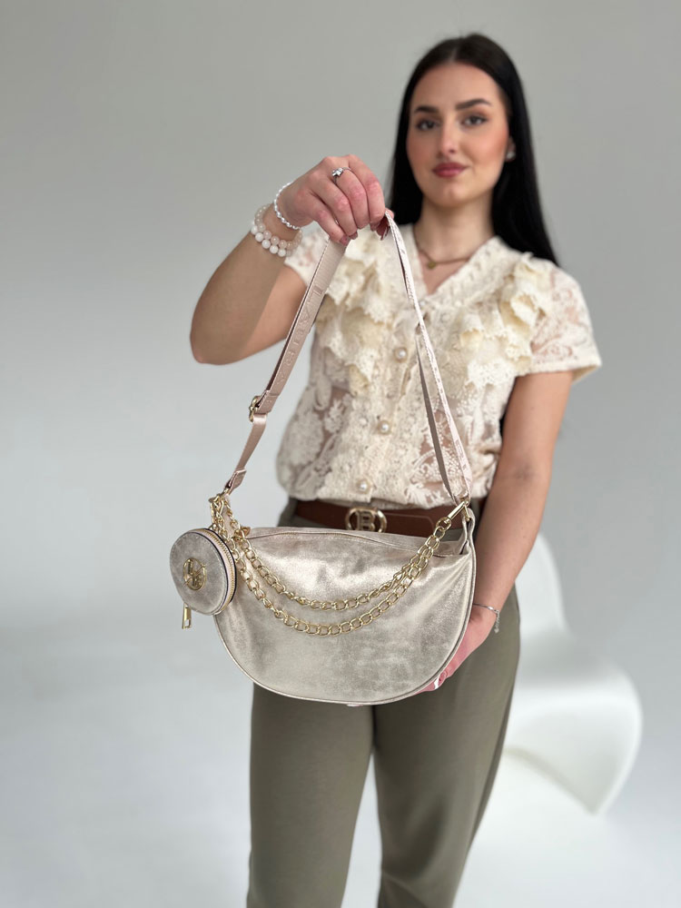 Zlatá crossbody kabelka Laura Biaggi DX-JS305-gold