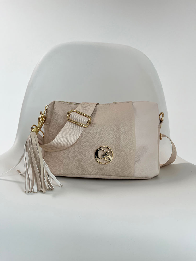 Béžová crossbody kabelka GROSSO GS-3171-beige