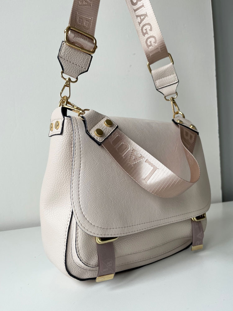 Béžová crossbody Laura Biaggi – praktická kabelka na rameno