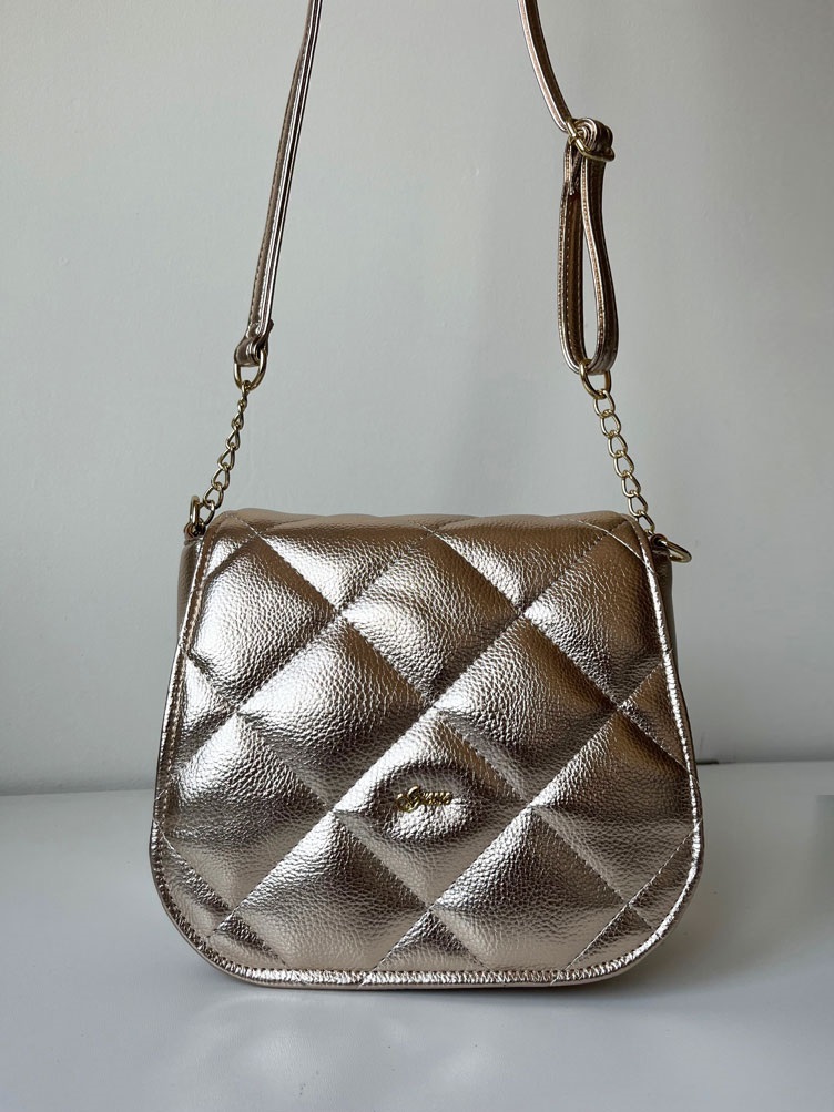 Zlatoružová crossbody kabelka GROSSO GS-3108-rosegold