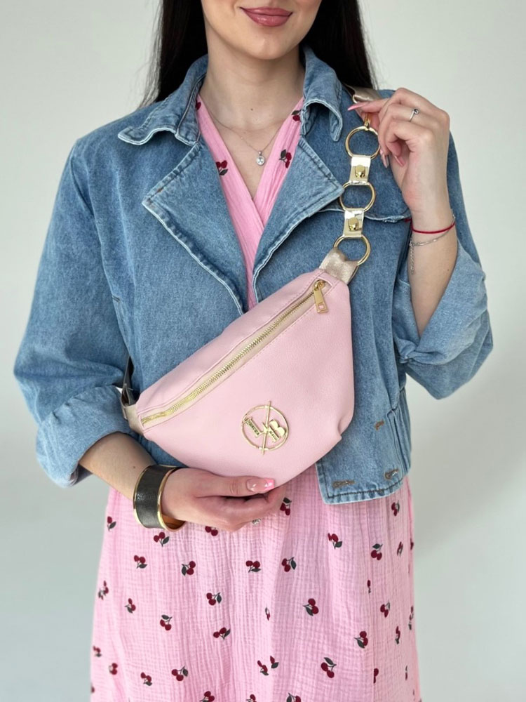 Ružová crossbody kapsička Laura Biaggi DX-KB82-pink