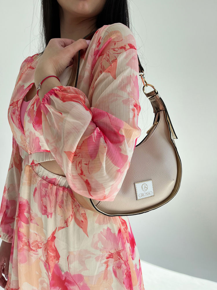 Béžová kabelka na rameno GS-3790-beige