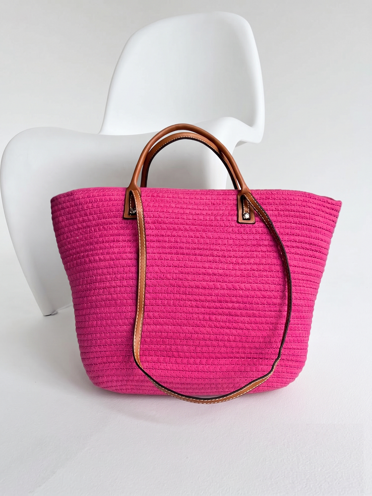 Výrazná letná shopper taška „Summer“ – fuksiová