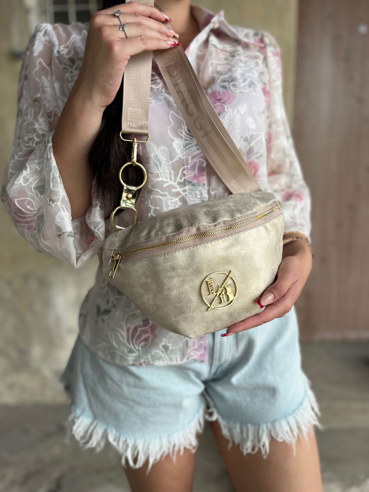 Zlatá crossbody kapsička Laura Biaggi DX-KB82-db.gold
