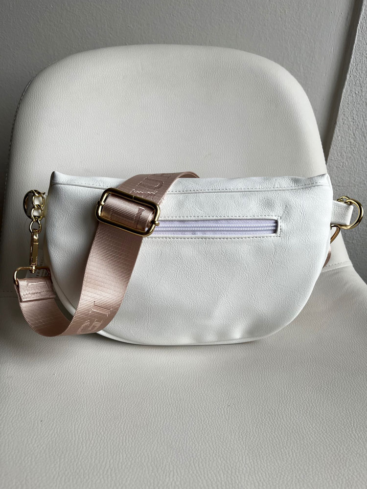 Biela dámska ľadvinka Laura Biaggi - elegantná crossbody