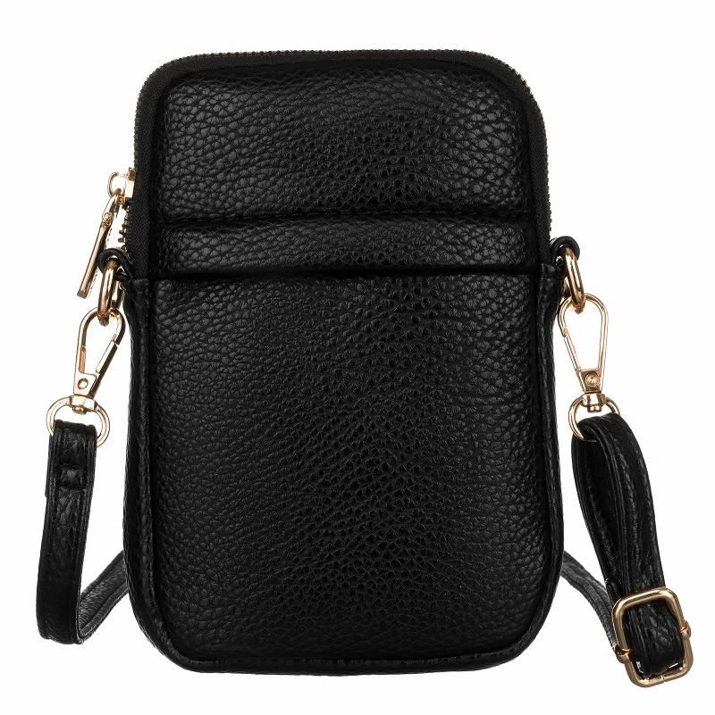 Čierna crossbody a peňaženka v jednom