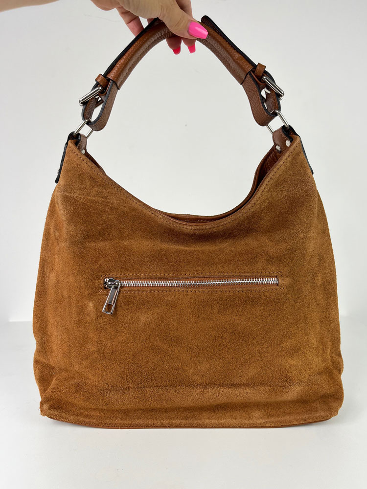 Hnedá kožená kabelka na rameno Laura Biaggi DX-TS-66-11-brown