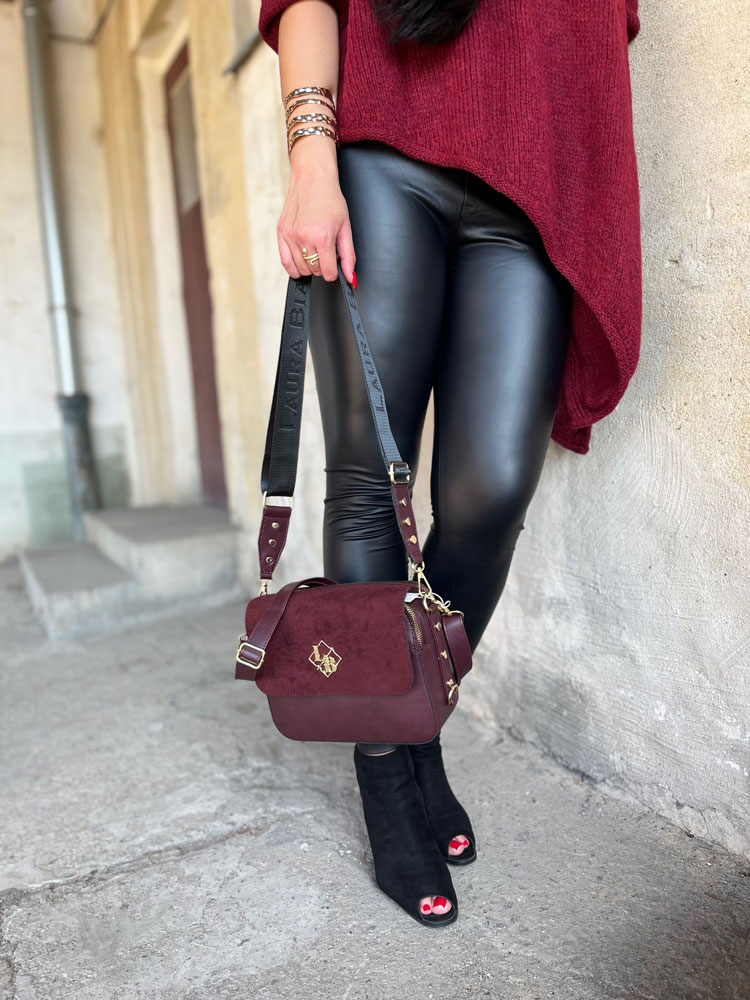 Bordová crossbody kabelka Laura Biaggi DX-JS170-bordoZAM