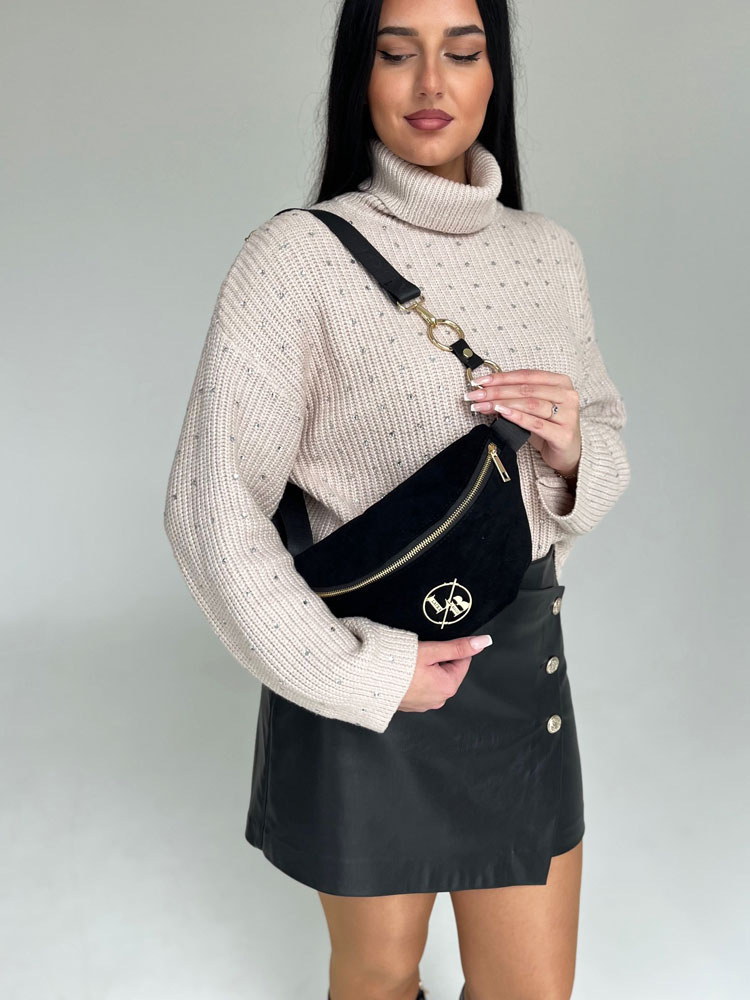 Čierna crossbody kapsička Laura Biaggi DX-KB82-blackZAM