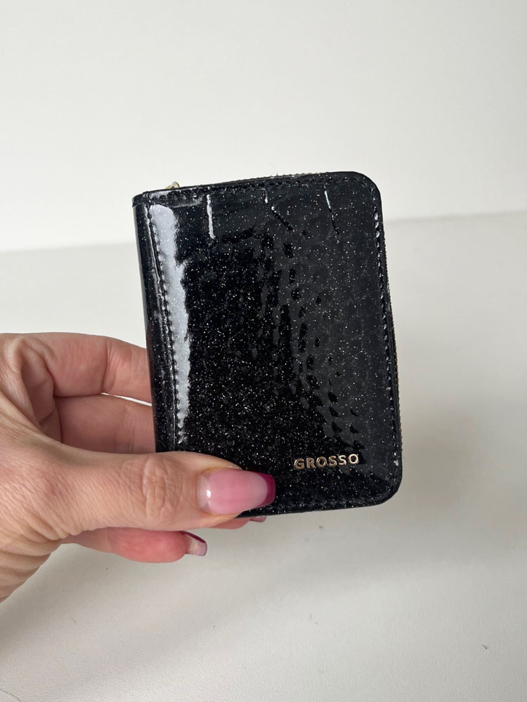 Mini dámska kožená peňaženka GROSSO GS-5157-CR-black
