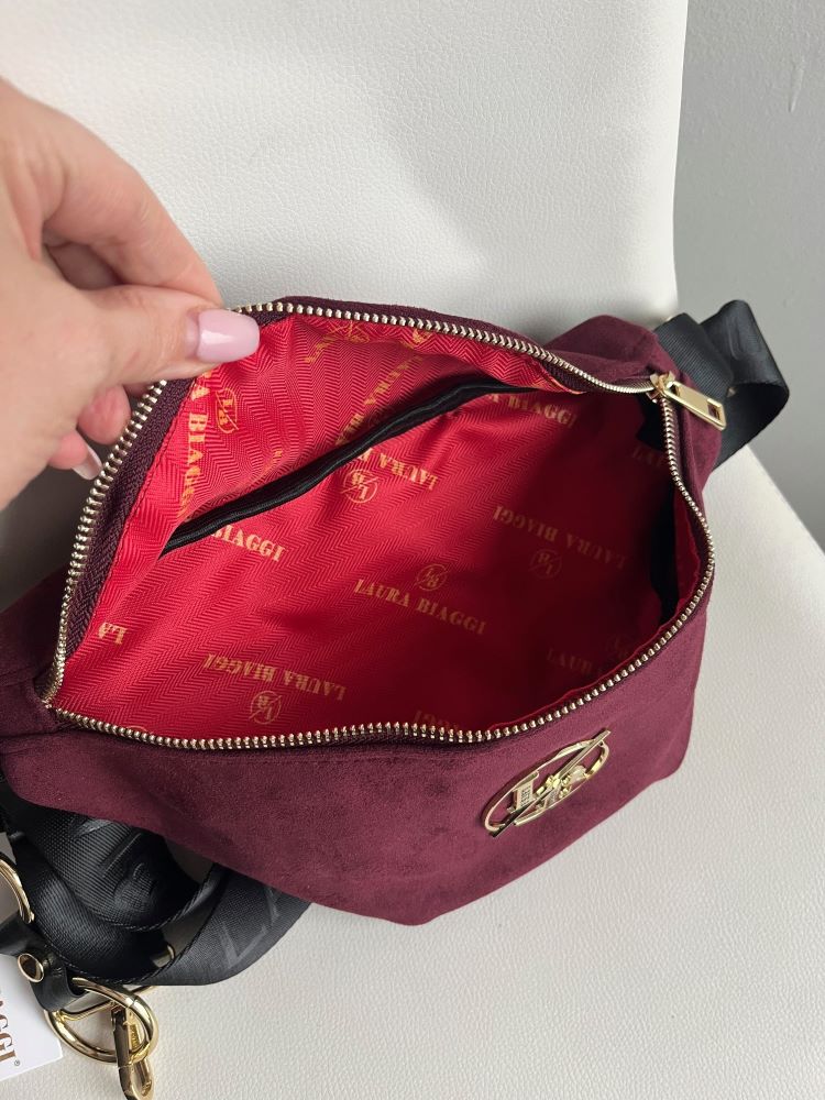 Bordová crossbody kapsička Laura Biaggi DX-KB82-bordoZAM