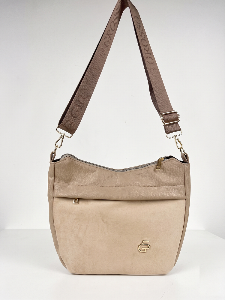 Hnedá crossbody kabelka GROSSO veľká a praktická