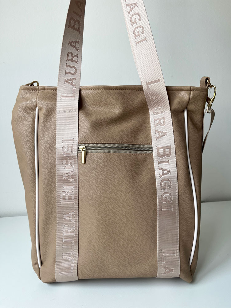 Svetlohnedá kabelka na rameno Laura Biaggi DX-KB-43-light brown