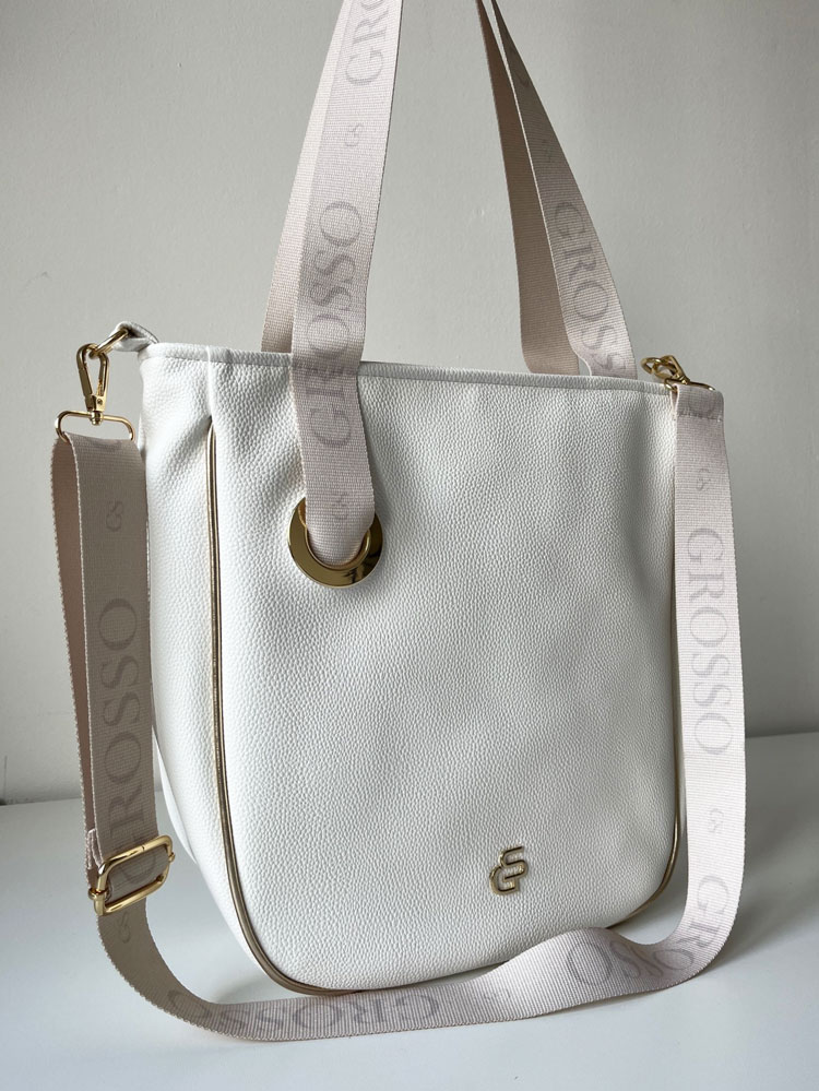 Biela kabelka na rameno GROSSO GS-3783-white