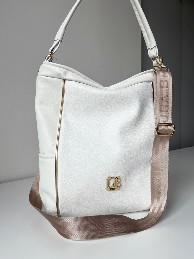 Biela kabelka na rameno Laura Biaggi DX-KB217-white
