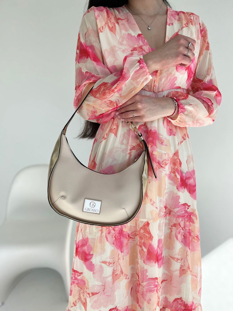 Béžová kabelka na rameno GS-3790-beige