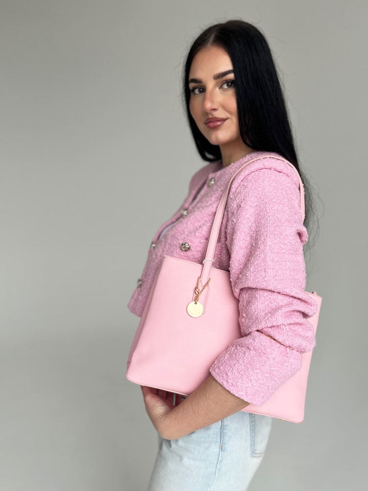 Ružová kabelka na rameno J8813-pink