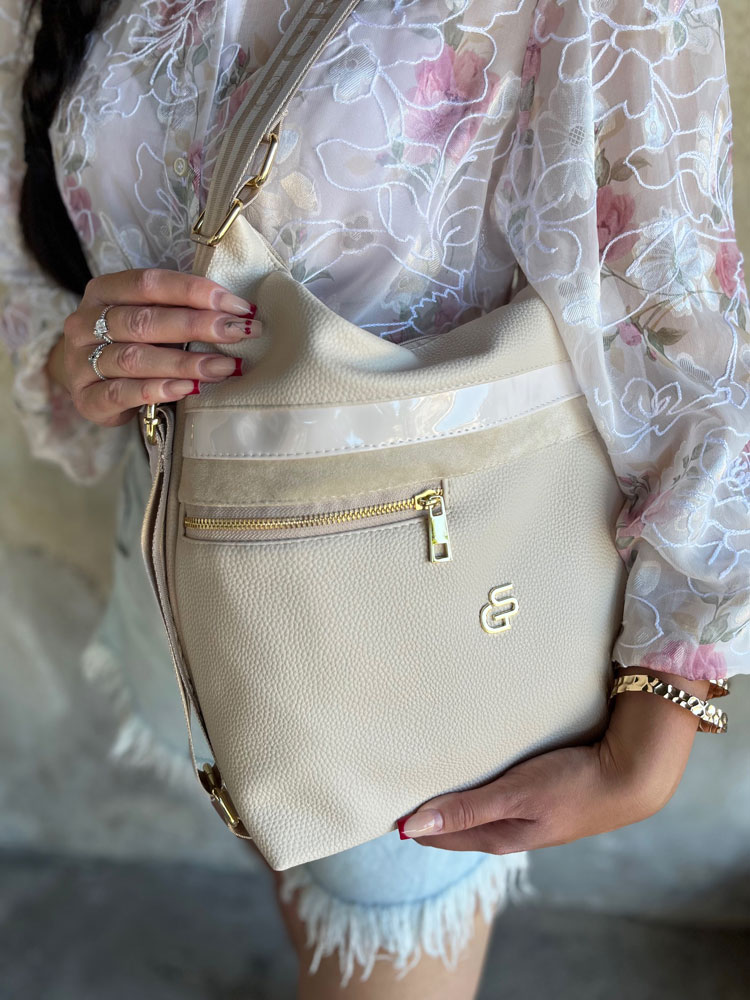 Béžová kabelka na rameno GROSSO GS-3786-beige2