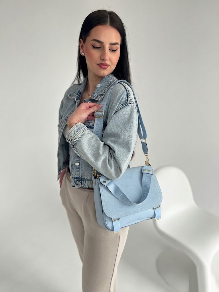 Modrá crossbody kabelka Laura Biaggi DX-F235-l.blue