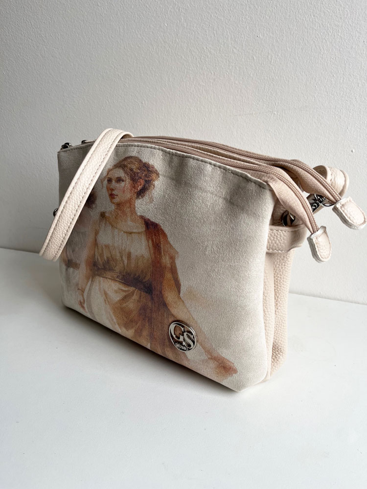 Béžová crossbody kabelka GS-3910-beige