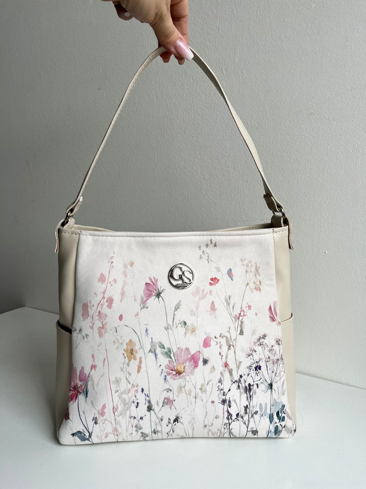 Béžová kabelka na rameno GROSSO GS-3909-beige