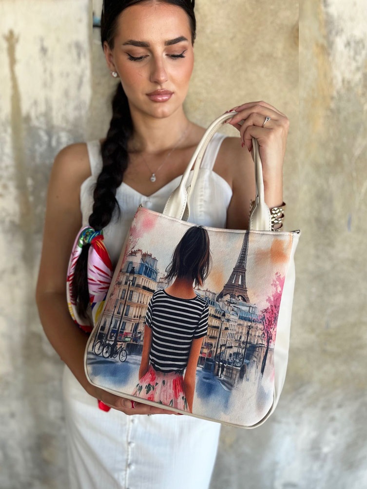 Béžová kabelka na rameno GROSSO GS-3905-beige